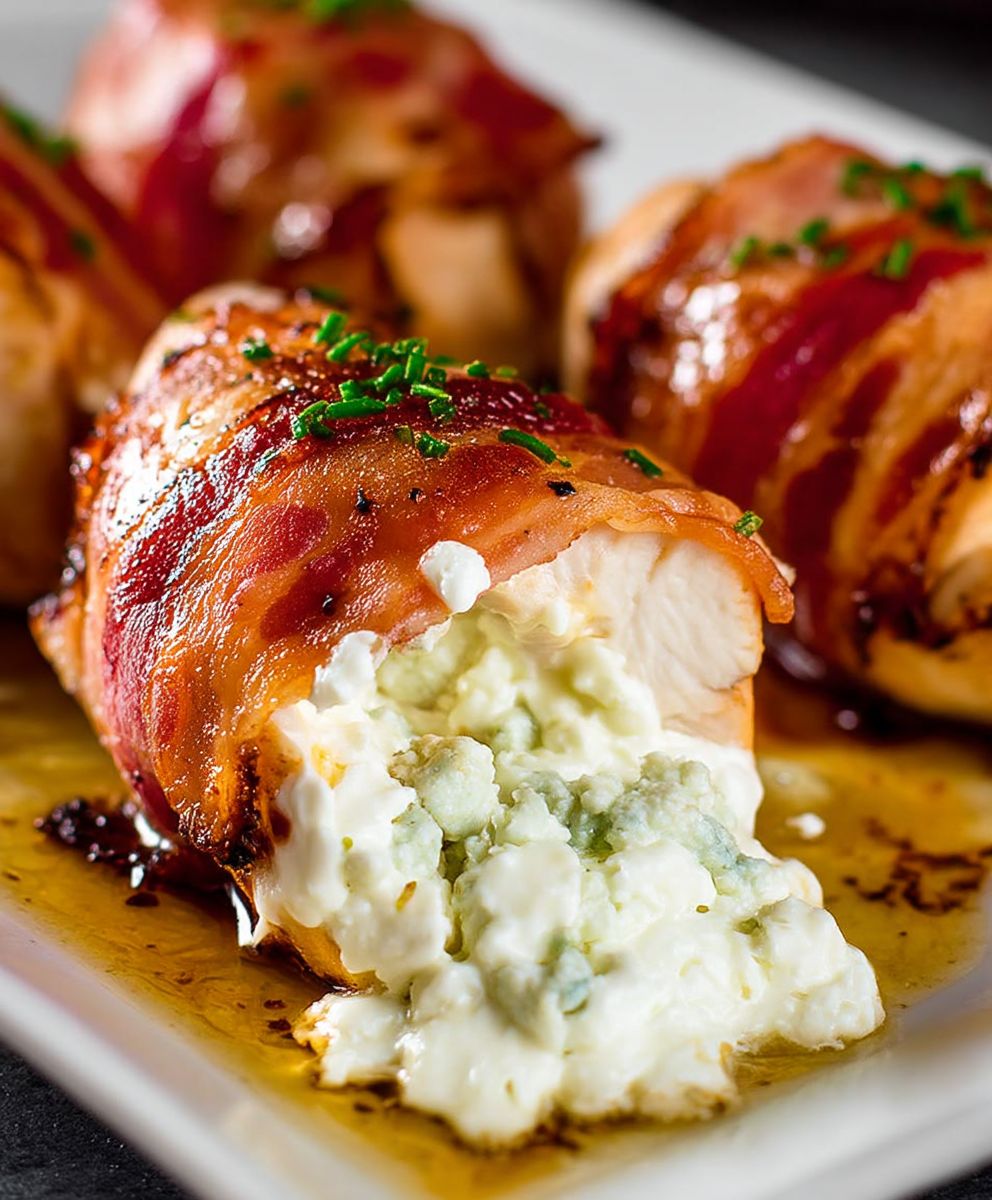 Beef Bacon Wrapped Cream Cheese Stuffed Chicken Breast image 2